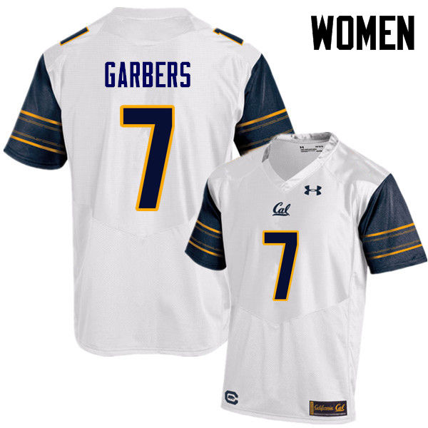 Women #7 Chase Garbers Cal Bears (California Golden Bears College) Football Jerseys Sale-White - Click Image to Close